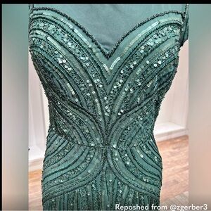 Adrianna Papell Green Beaded Wedding Dress